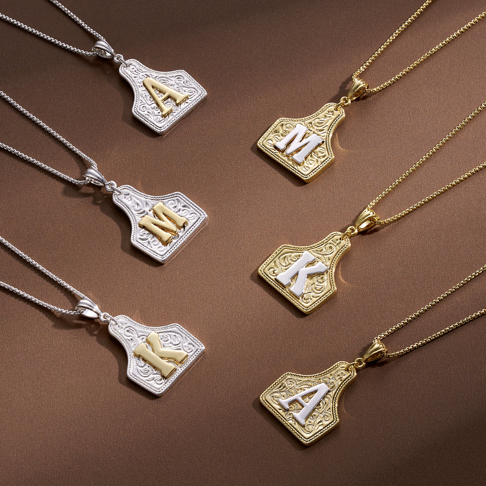 Dolly & Dottie Cow Tag Necklace™